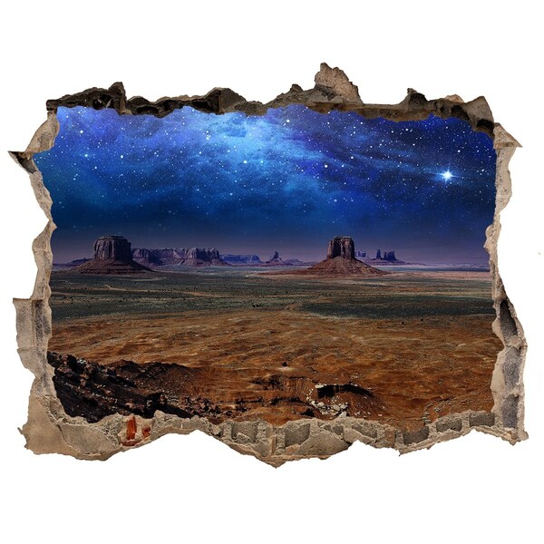 Hole wall sticker starry Night