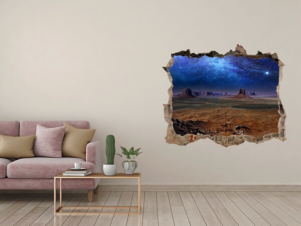 Hole wall sticker starry Night