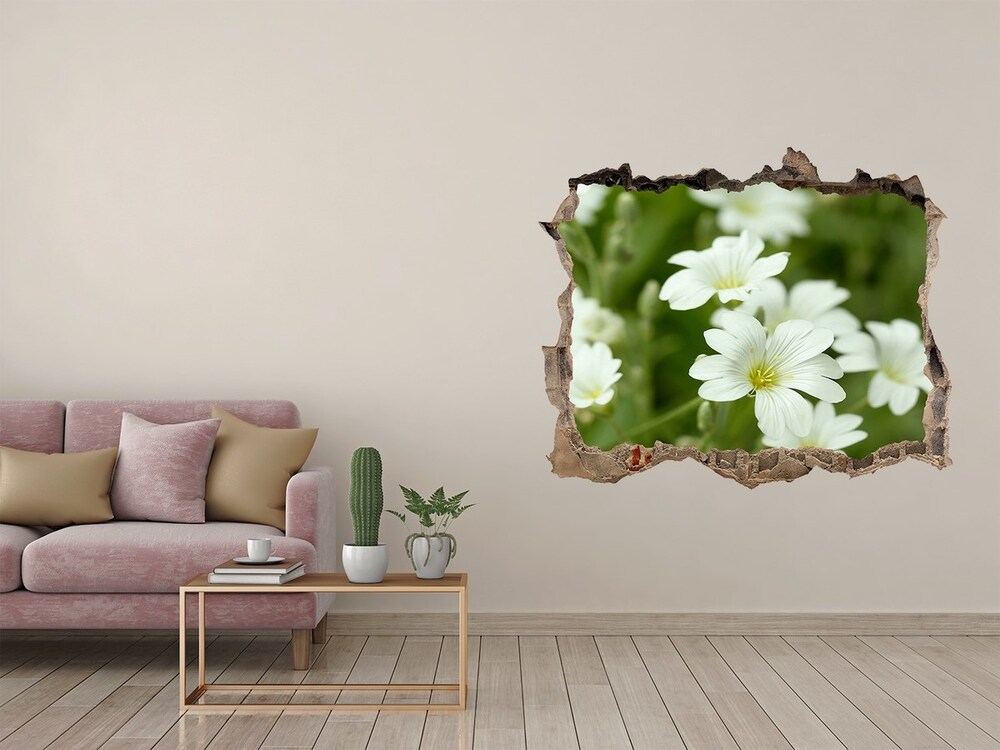 Hole wall sticker Spring flowers