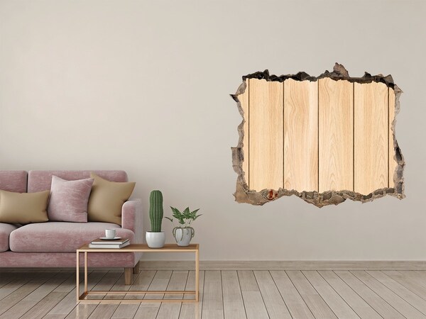 3D wall hole Wooden background