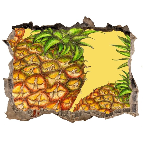 Hole wall sticker Pineapple Color Leak