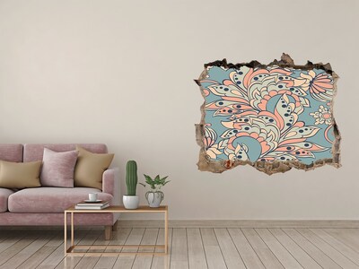 Hole wall sticker Hole in the Wall Floral Pattern