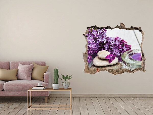 3D wall hole A floral oasis of peace
