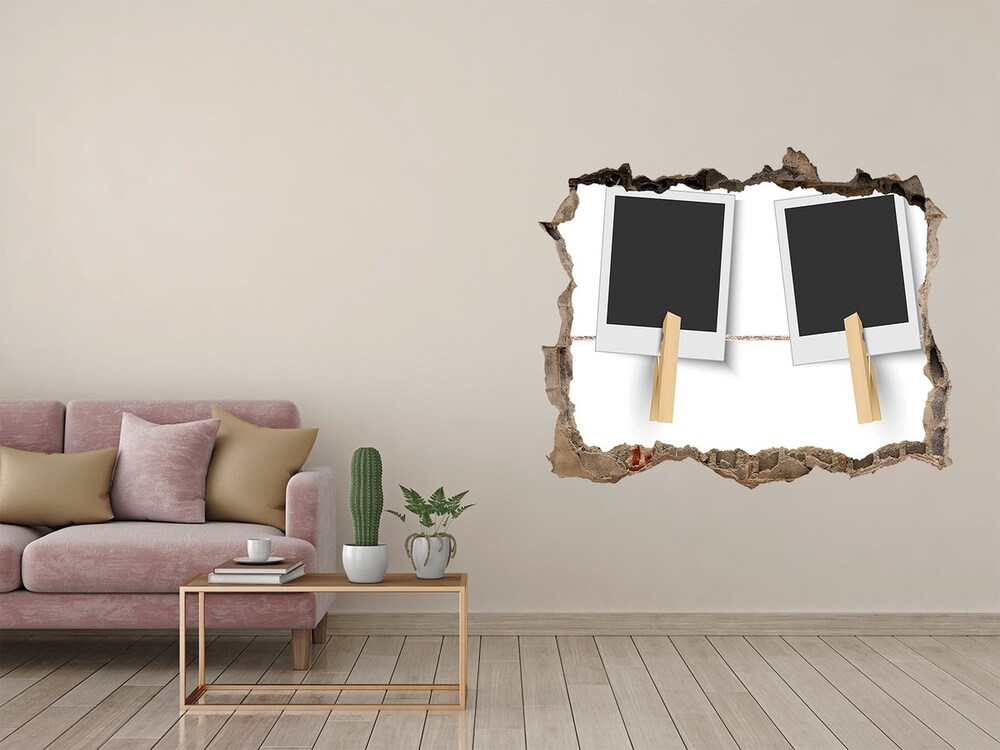 Hole in the wall decal Photo frames