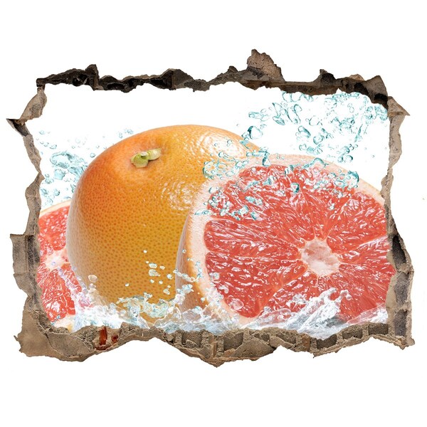 Hole in the wall decal Grapefruit