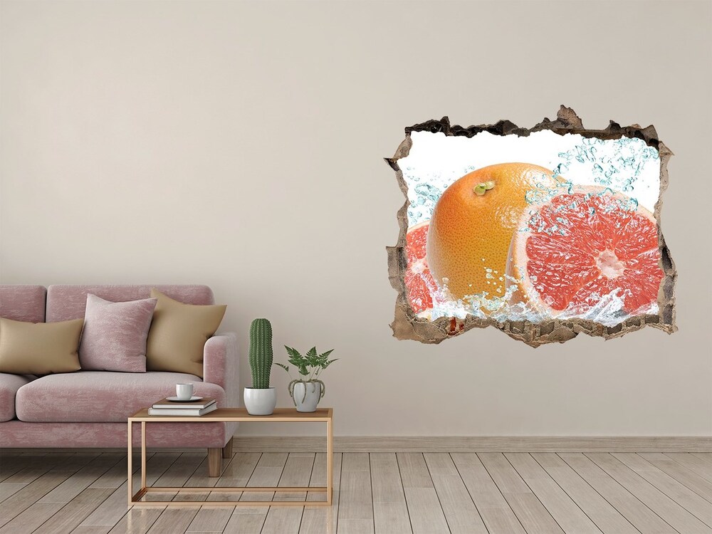 Hole in the wall decal Grapefruit