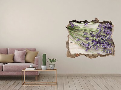 Hole in the wall decal Lavender field behind the wall