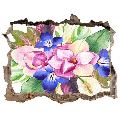 Hole in the wall sticker Bouquet of flowers