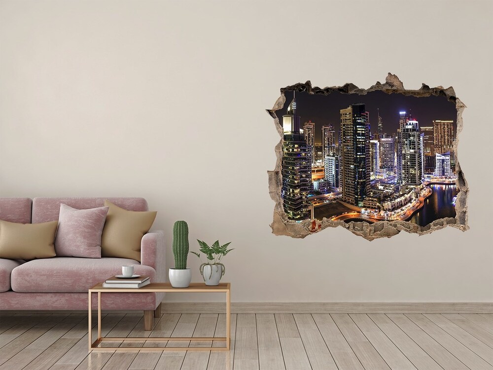 Hole in the wall decal Marina in Dubai