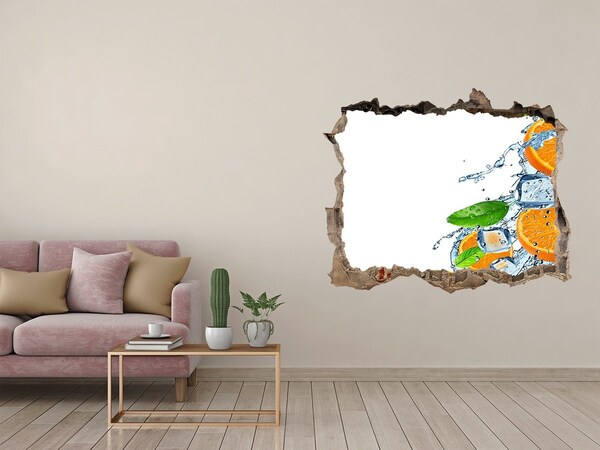 Hole in the wall decal Refreshing citrus cocktail