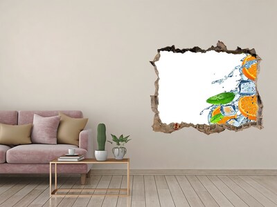 Hole in the wall decal Refreshing citrus cocktail