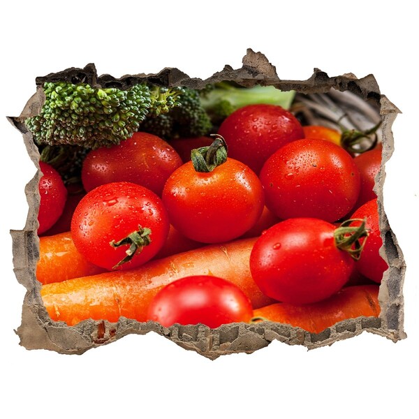 Hole in the wall decal Fresh vegetables from the garden