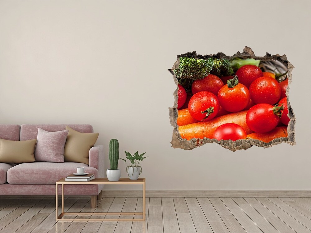 Hole in the wall decal Vegetables