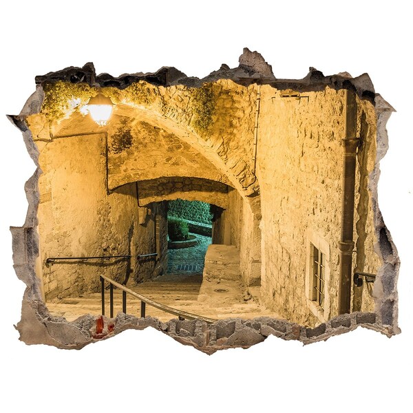 Hole wall sticker A historic street in the old town