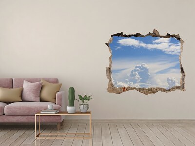 Hole wall sticker The sky is full of clouds