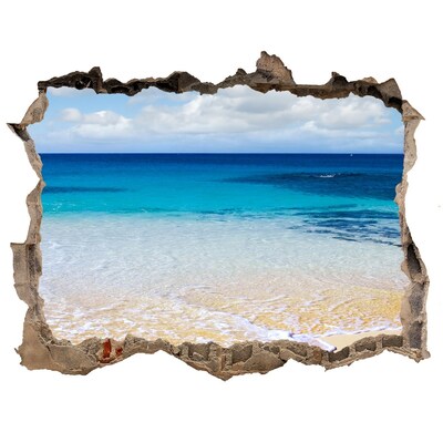 3D wall hole Caribbean Beach Through a Hole in the Wall