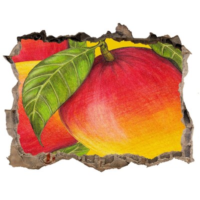 Hole wall sticker Juicy Mango in the Wall Hole