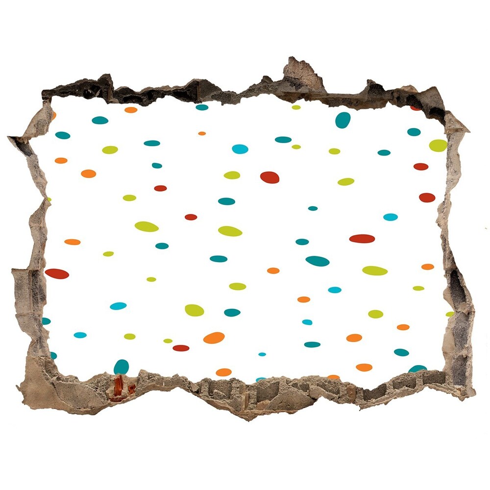 Hole wall sticker Colorful dots