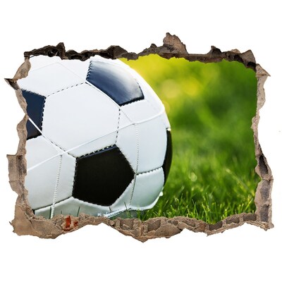 Hole in the wall decal Football on the pitch