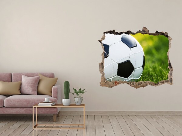 Hole in the wall decal Football on the pitch