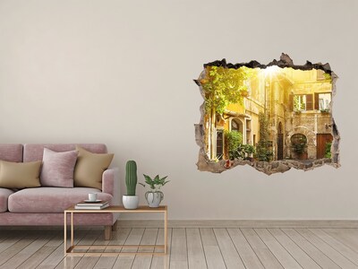 Hole in the wall sticker A charming courtyard in a sunny town
