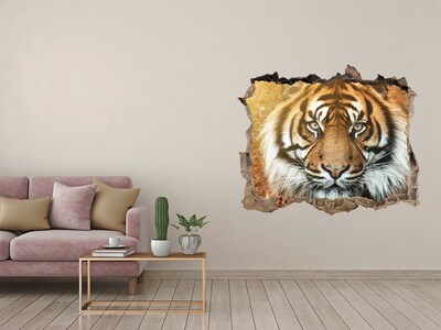 Hole in the wall sticker Bengal tiger