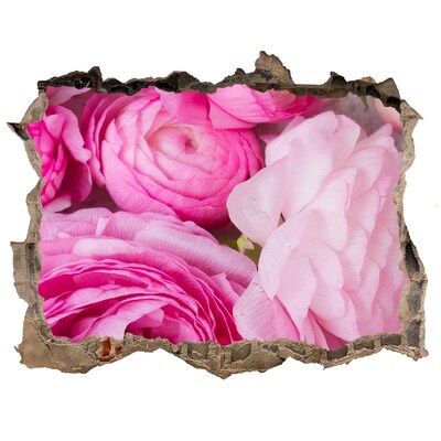 Hole in the wall decal Wild roses