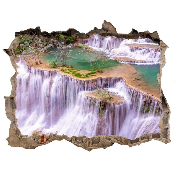 Hole wall sticker Waterfalls in Paradise