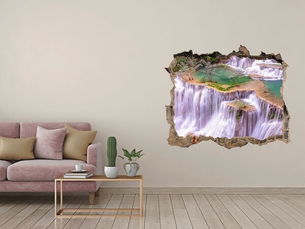 Hole wall sticker Waterfalls in Paradise