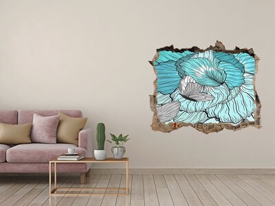 Hole in the wall sticker A floral oasis in concrete