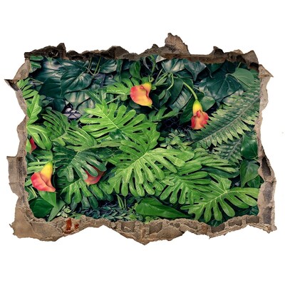 Hole wall sticker Exotic jungle