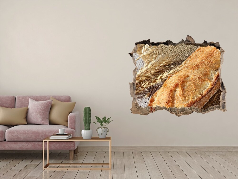 3D wall hole Fresh baguette