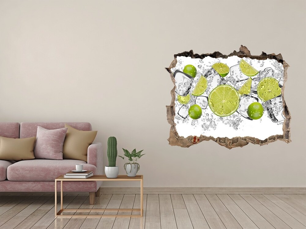 Hole wall sticker Ice dice lime