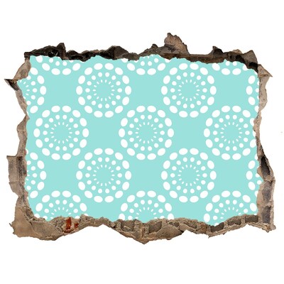 3D wall hole Floral pattern against the sky