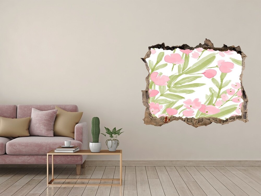 3D wall hole Floral pattern