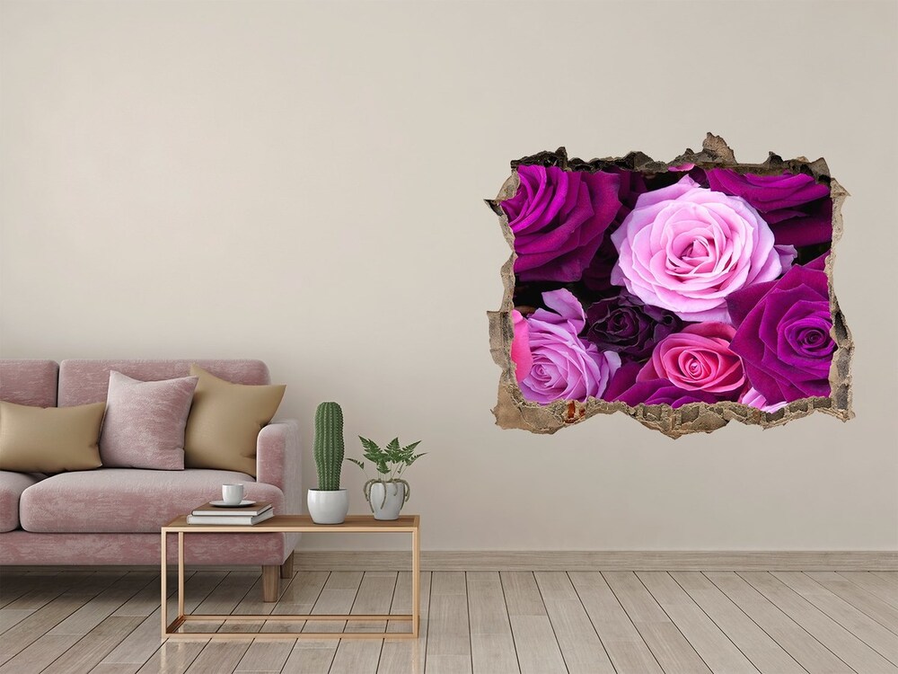 Hole in the wall decal Roses