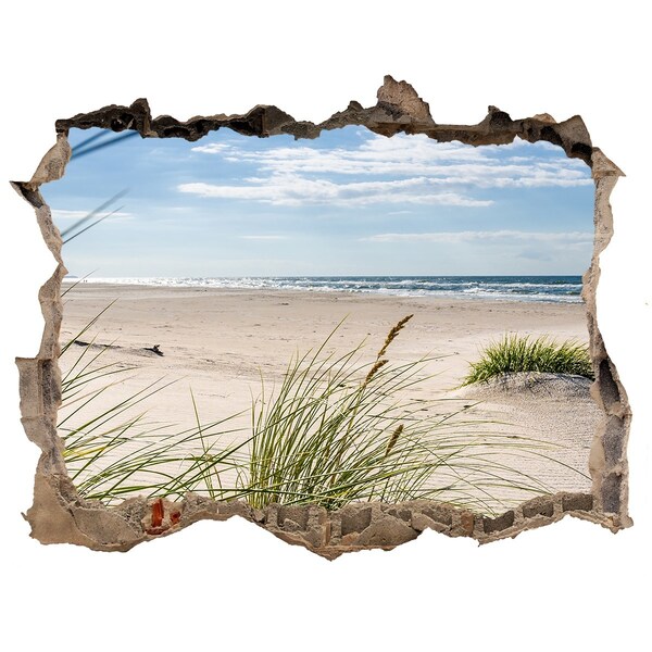 Hole in the wall decal View of the beach
