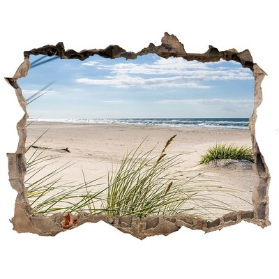 Hole in the wall decal View of the beach
