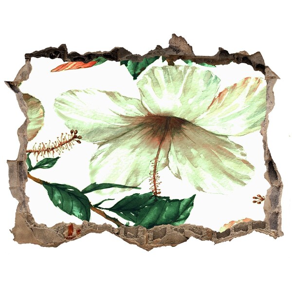 Hole wall sticker Hibiscus flowers