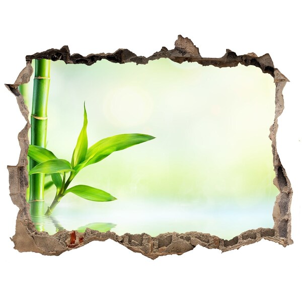Hole wall sticker Green paradise with bamboo