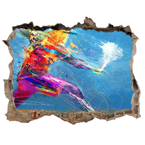 3D wall hole Immersion in colors