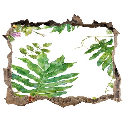 Hole in the wall sticker Tropical paradise behind the wall