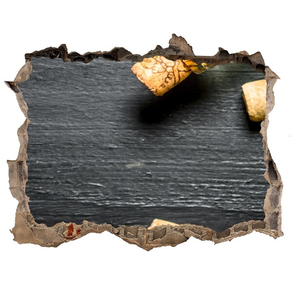 Hole in the wall decal Wine and grapes