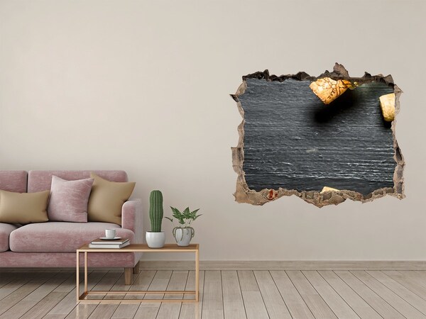 Hole in the wall decal Wine and grapes