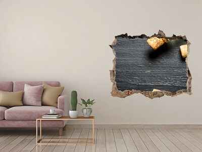 Hole in the wall decal Wine and grapes