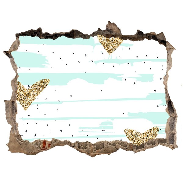 Hole in the wall decal Hole in the Wall with Hearts