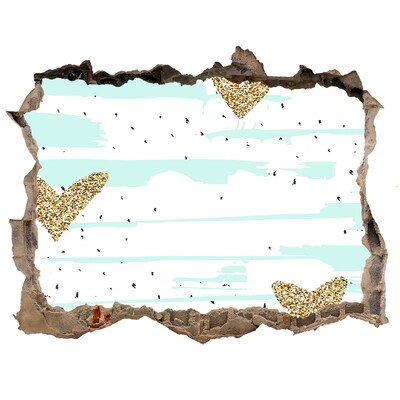 Hole in the wall decal Hole in the Wall with Hearts