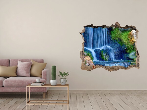 Hole in the wall decal A waterfall in a green setting