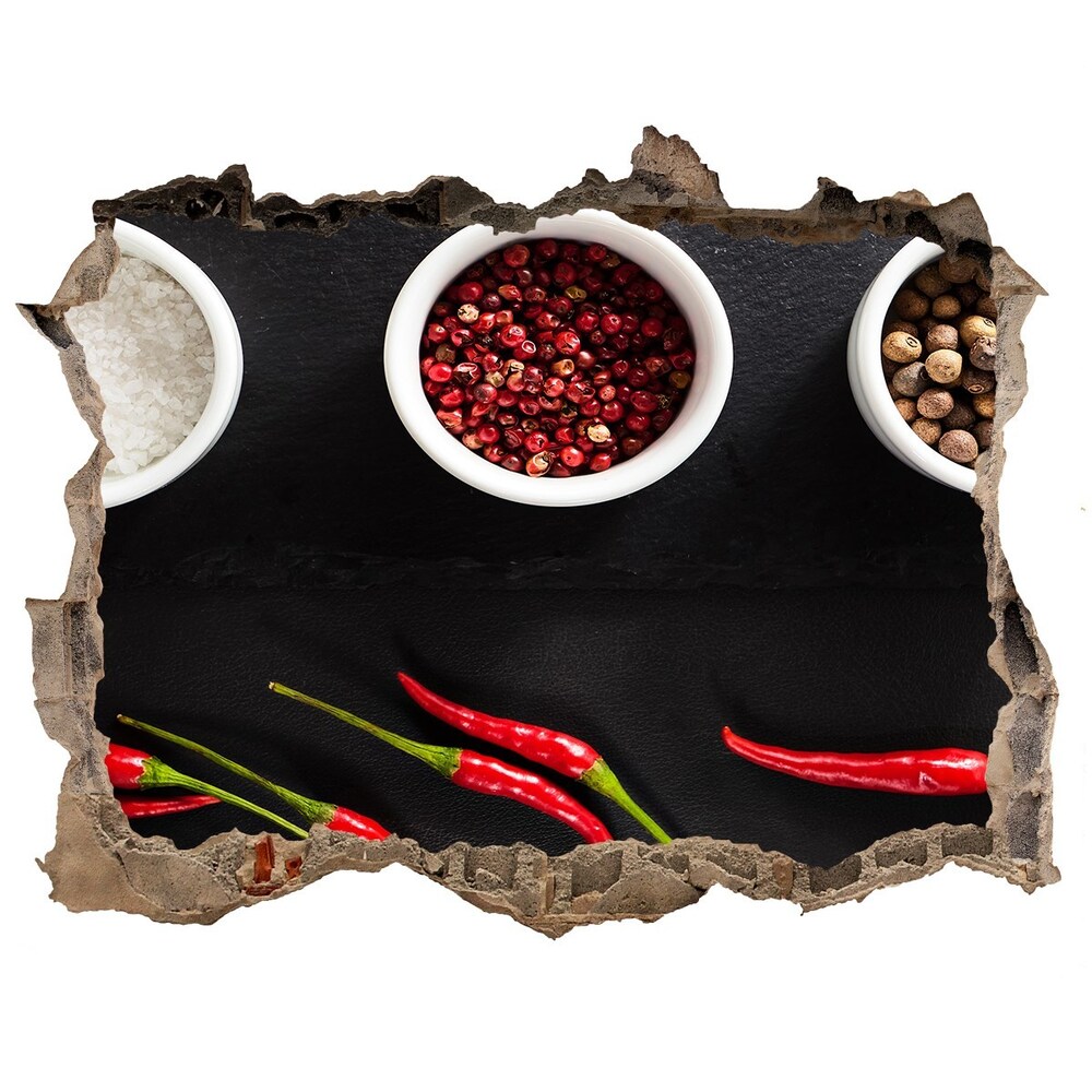 Hole in the wall sticker Spices and chillies