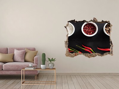 Hole in the wall sticker Spices and chillies